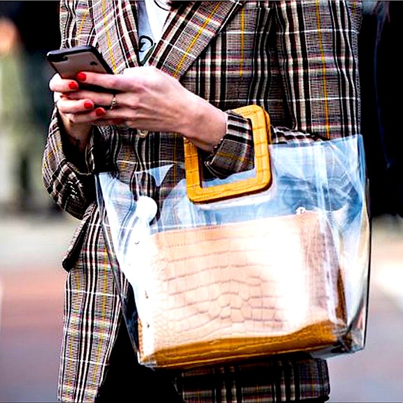 STAUD SHIRLEY BAG IN TAN CROC EMBOSSED - Picture 5 of 12